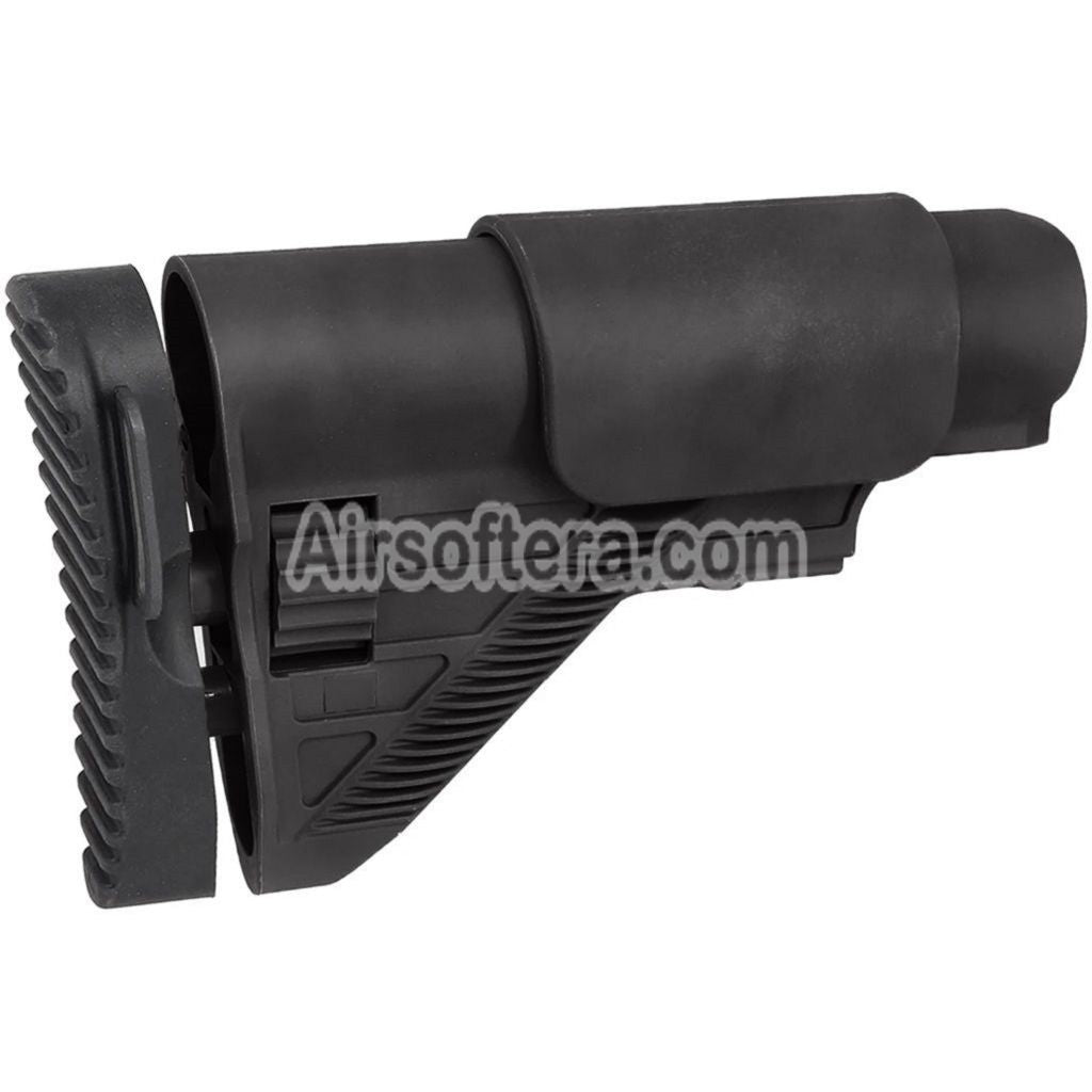 E&C G28 DMR Style Retractable Stock For E&C G28 Series AEG Rifles Airsoft Black