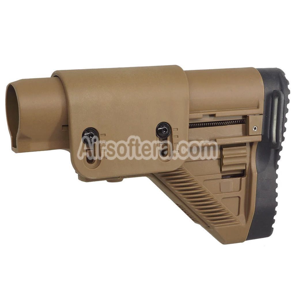 E&C G28 DMR Style Retractable Stock For E&C G28 Series AEG Rifles Airsoft Dark Earth