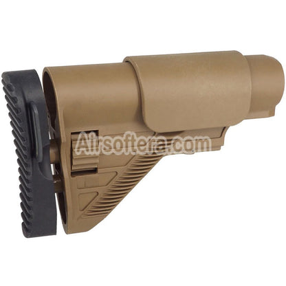 E&C G28 DMR Style Retractable Stock For E&C G28 Series AEG Rifles Airsoft Dark Earth