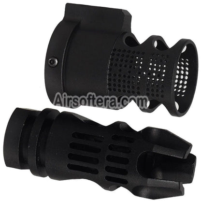 E&C Epsilon 556 Style Flash Hider -14mm CCW with Blast Diverter