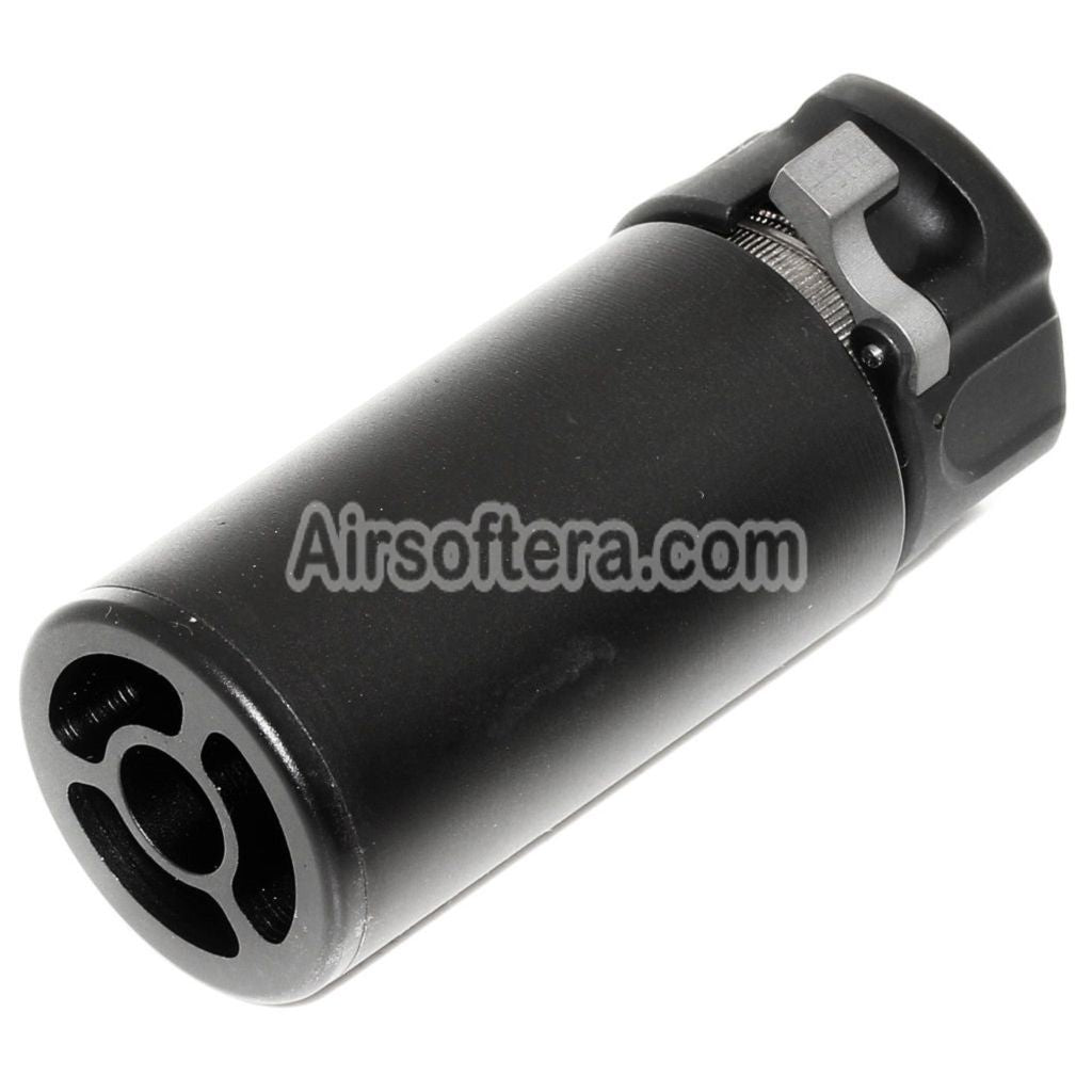 E&C 94mm Warden QD Suppressor Silencer with -14mm CCW Counter-Clockwise Threaded Flash Hider Black