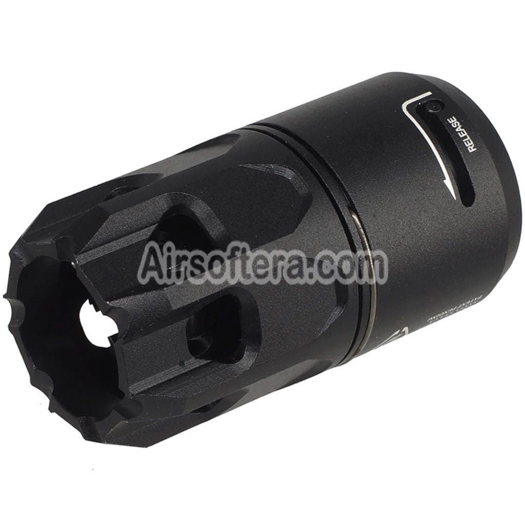 E&C King Comp Flash Hider with QD Oppressor Blast Diverter Suitable For -14mm CCW Counter-Clockwise Thread