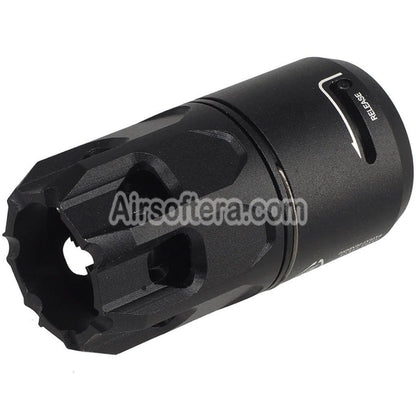 E&C King Comp Flash Hider with QD Oppressor Blast Diverter Suitable For -14mm CCW Counter-Clockwise Thread