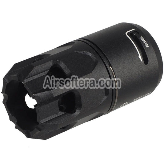 E&C King Comp Flash Hider with QD Oppressor Blast Diverter Suitable For -14mm CCW Counter-Clockwise Thread