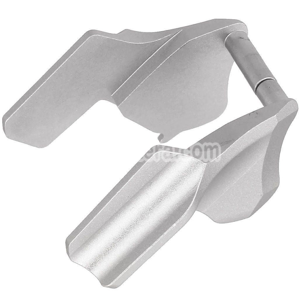 5KU CNC Aluminium Ambi Thumb Safety Lock Type-2 Suitable For WE(WE-TECH) Tokyo Marui Hi-Capa Series GBB Pistols Airsoft Silver - AirsoftEra