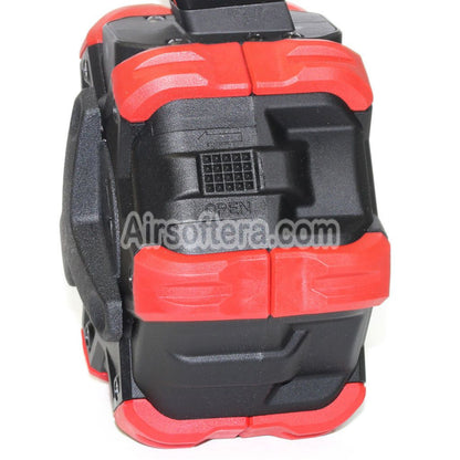 Airsoft Armorer Works AW Custom 350rd Gas Adaptive Drum Magazine for Armorer Works AW / WE (WE-TECH) Desert Eagle GBB Pistol Black/Red
