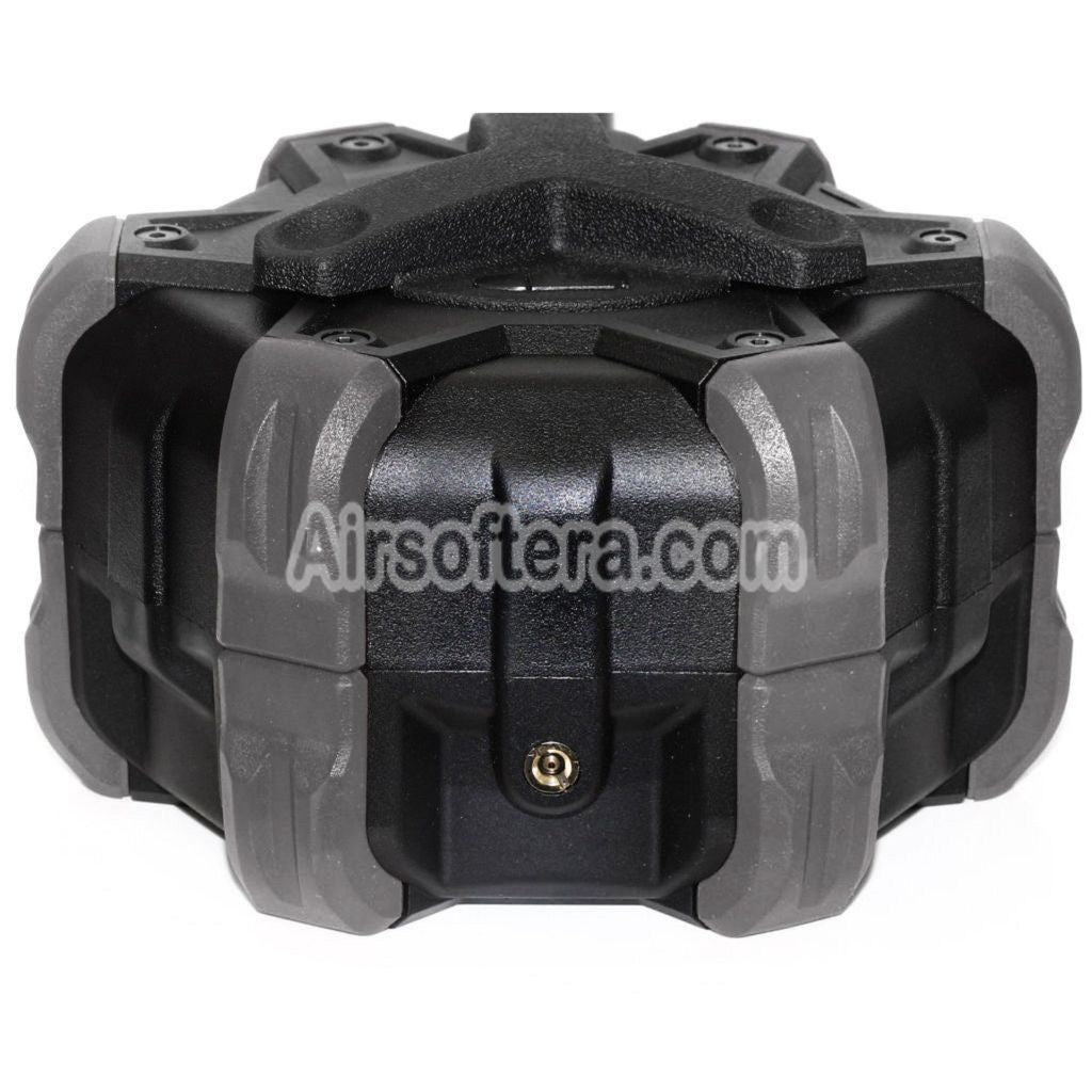 Armorer Works AW カスタム 350rd ガスアダプティブドラムマガジン WE AP APACHE MP5 シリーズ GBB ライフル用 ブラック/グリーン