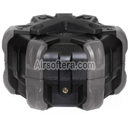 Armorer Works AW カスタム 350rd ガスアダプティブドラムマガジン WE AP APACHE MP5 シリーズ GBB ライフル用 ブラック/グリーン