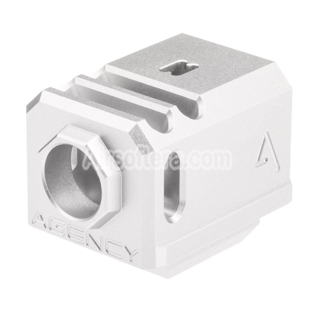 RWA Agency Arms 417 Dual Port Compensator -14mm CCW Counter-Clockwise Thread Suitable For G-Series GBB Pistols Airsoft
