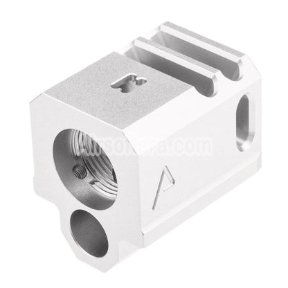RWA Agency Arms 417 Dual Port Compensator -14mm CCW Counter-Clockwise Thread Suitable For G-Series GBB Pistols Airsoft