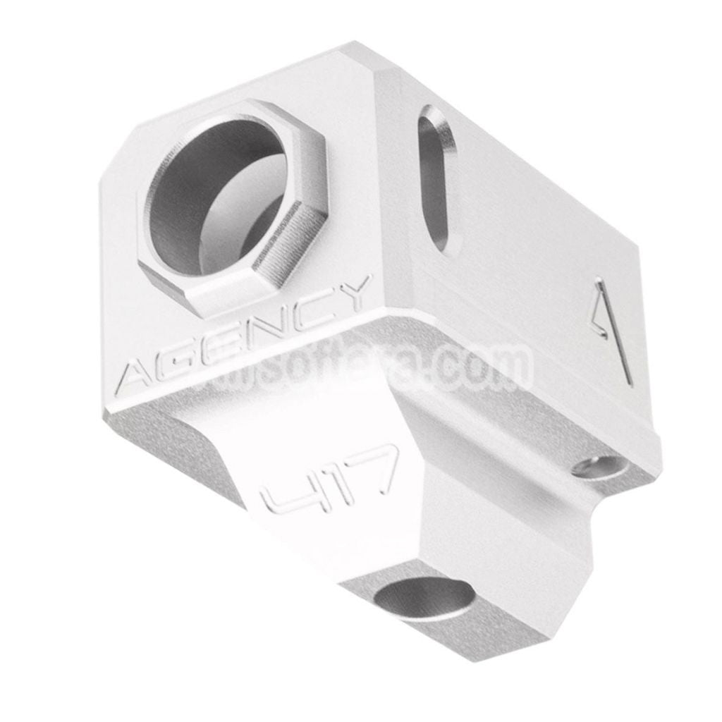 RWA Agency Arms 417 Dual Port Compensator -14mm CCW Counter-Clockwise Thread Suitable For G-Series GBB Pistols Airsoft