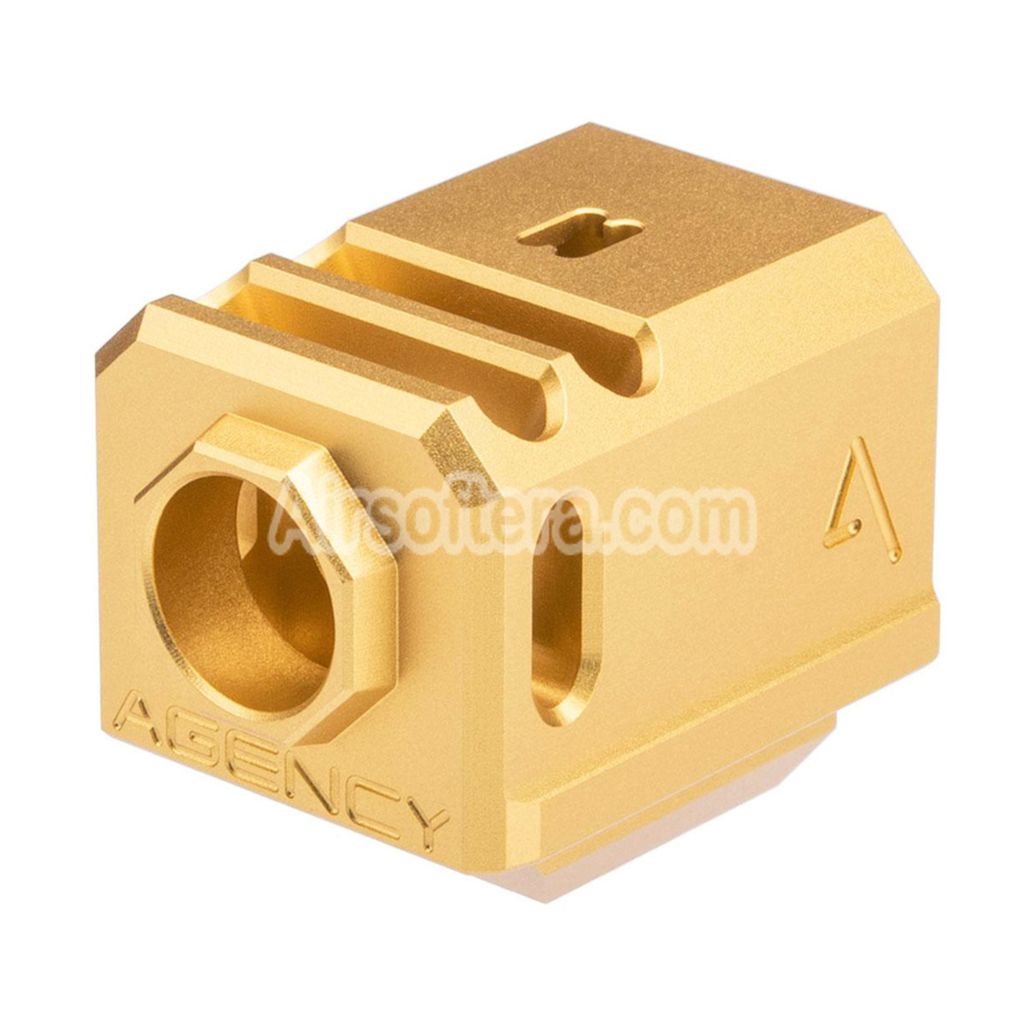 RWA Agency Arms 417 Dual Port Compensator -14mm CCW Counter-Clockwise Thread Suitable For G-Series GBB Pistols Airsoft