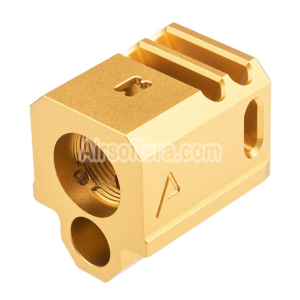 RWA Agency Arms 417 Dual Port Compensator -14mm CCW Counter-Clockwise Thread Suitable For G-Series GBB Pistols Airsoft