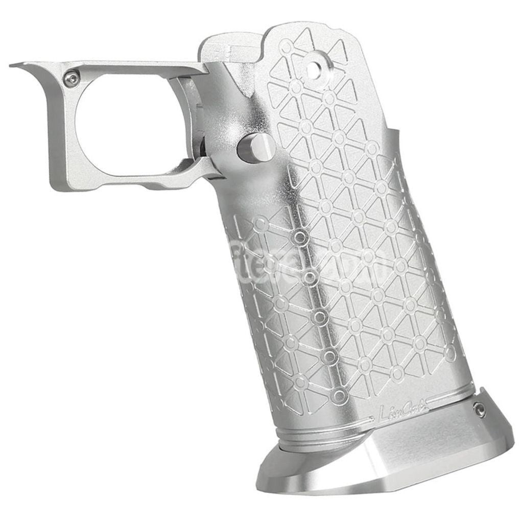 5KU CNC Aluminum Grip Type-8 For Tokyo Marui Hi-Capa 5.1 4.3 Series GBB Pistols Airsoft Silver - AirsoftEra