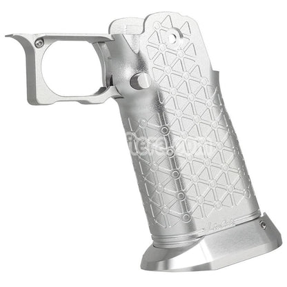 5KU CNC Aluminum Grip Type-8 For Tokyo Marui Hi-Capa 5.1 4.3 Series GBB Pistols Airsoft Silver - AirsoftEra