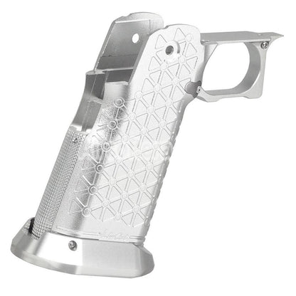 5KU CNC Aluminum Grip Type-8 For Tokyo Marui Hi-Capa 5.1 4.3 Series GBB Pistols Airsoft Silver - AirsoftEra