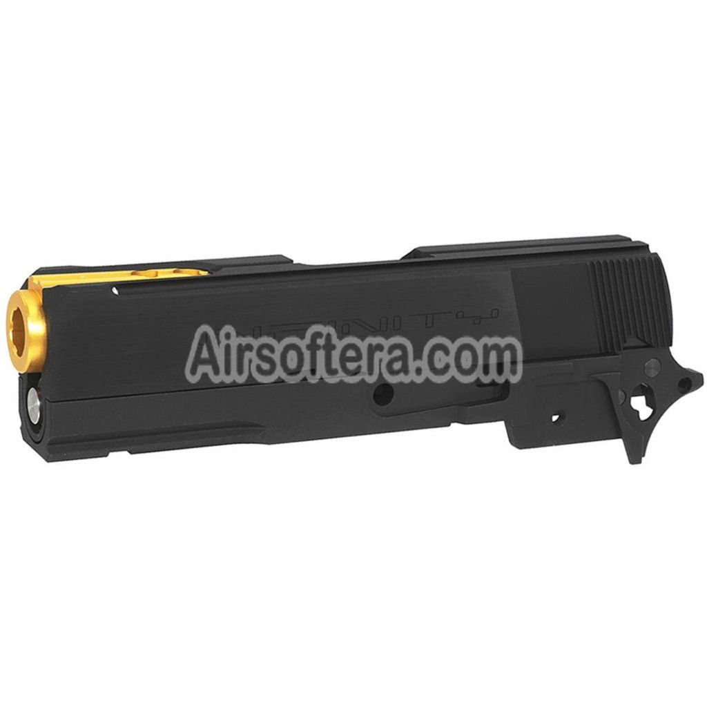 Bomber Airsoft CNC Aluminum SVI Infinity Tiki Style Barrel Slide Middle Frame Kit Set Shiny For Tokyo Marui Hi-Capa 5.1 Series GBB Pistols - AirsoftEra