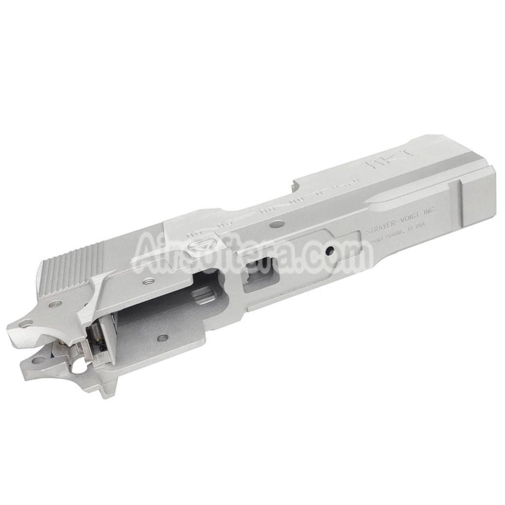 Bomber Airsoft CNC Aluminum SVI Infinity Tiki Style Barrel Slide Middle Frame Kit Set Shiny For Tokyo Marui Hi-Capa 5.1 Series GBB Pistols - AirsoftEra