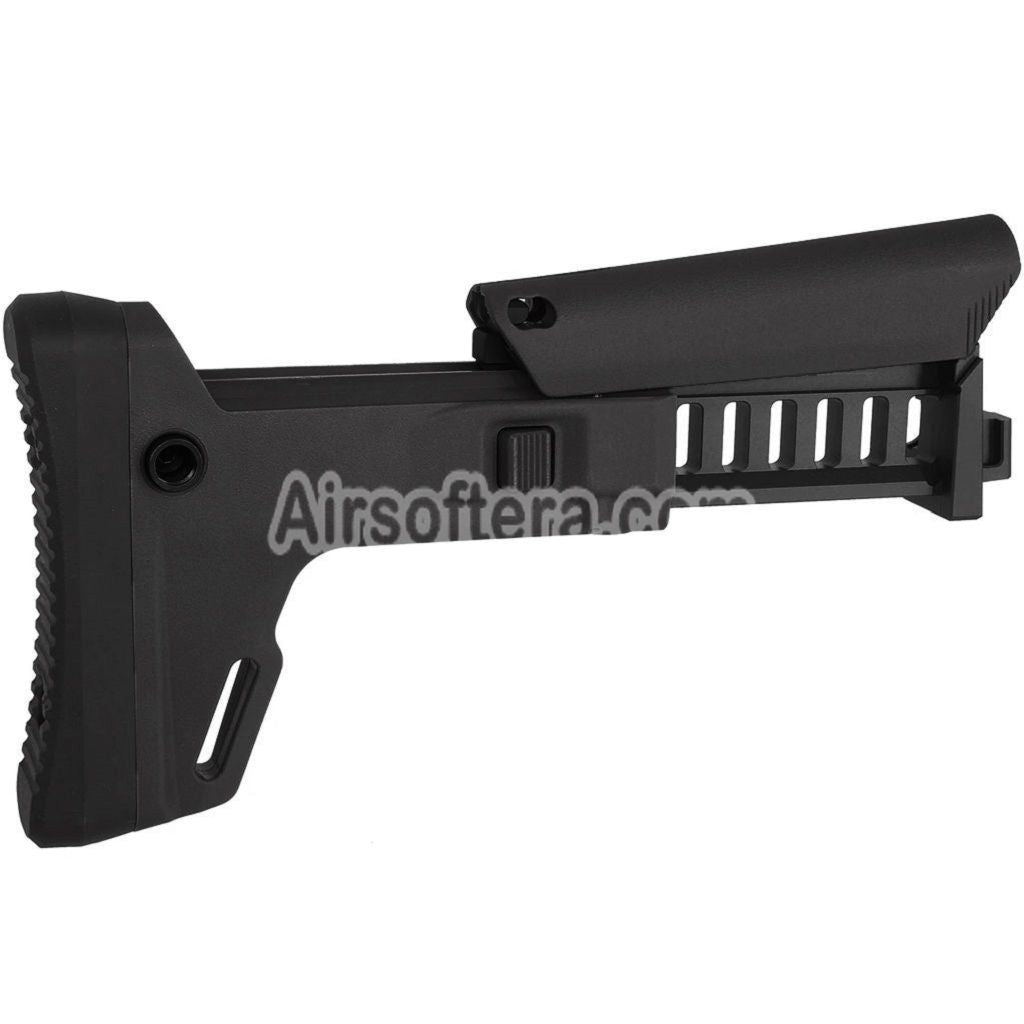 5KU ACR Style 7-Positions Side Folding Retractable Stock For CYMA CM040 AK104 AK105 AK74S Series AEG Rifles Airsoft Black - AirsoftEra