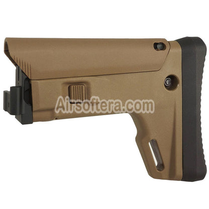 5KU ACR Style 7-Positions Side Folding Retractable Stock For CYMA CM040 AK104 AK105 AK74S Series AEG Rifles Airsoft Tan - AirsoftEra