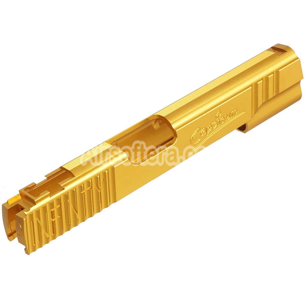 5KU CNC Aluminum Infinity Signature Slide For Tokyo Marui Hi Capa 5.1 Series GBB Pistols Airsoft Gold - AirsoftEra