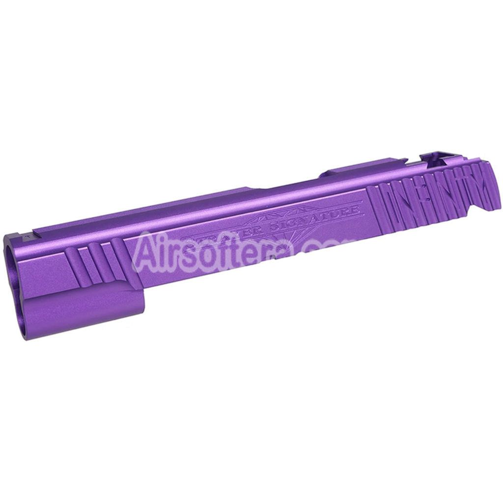 5KU CNC Aluminum Infinity Signature Slide For Tokyo Marui Hi Capa 5.1 Series GBB Pistols Airsoft Purple - AirsoftEra