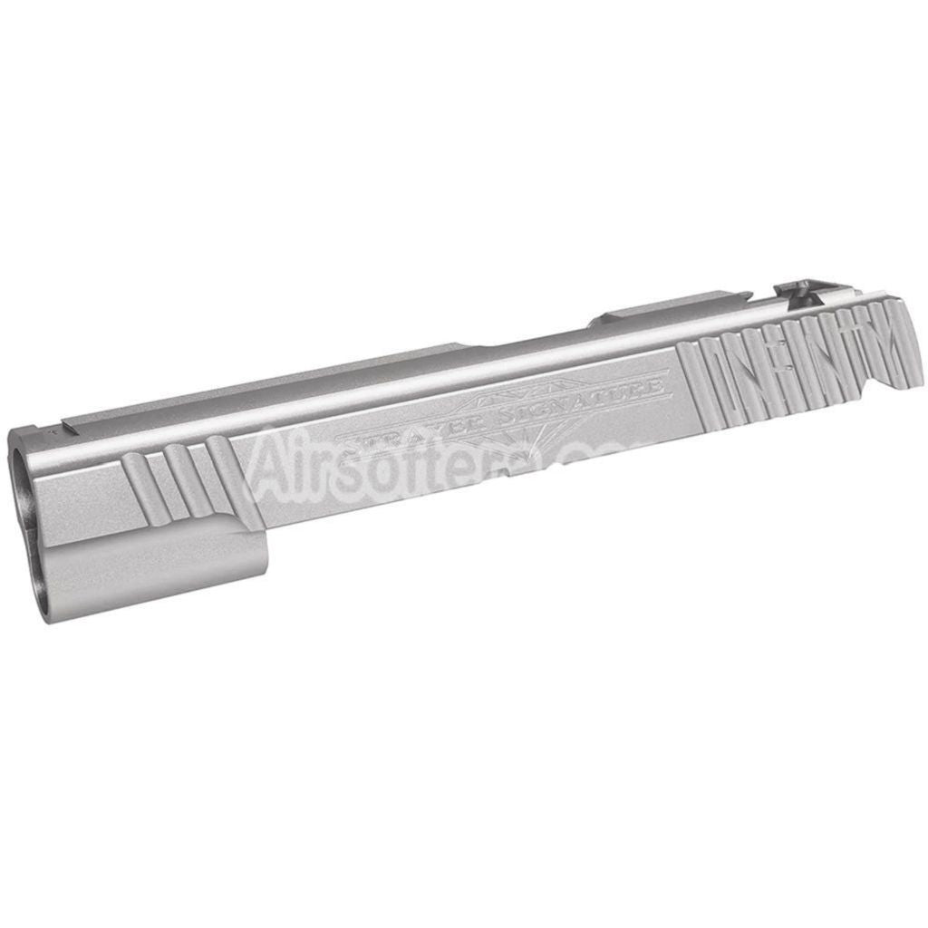 5KU CNC Aluminum Infinity Signature Slide For Tokyo Marui Hi Capa 5.1 Series GBB Pistols Airsoft Silver - AirsoftEra