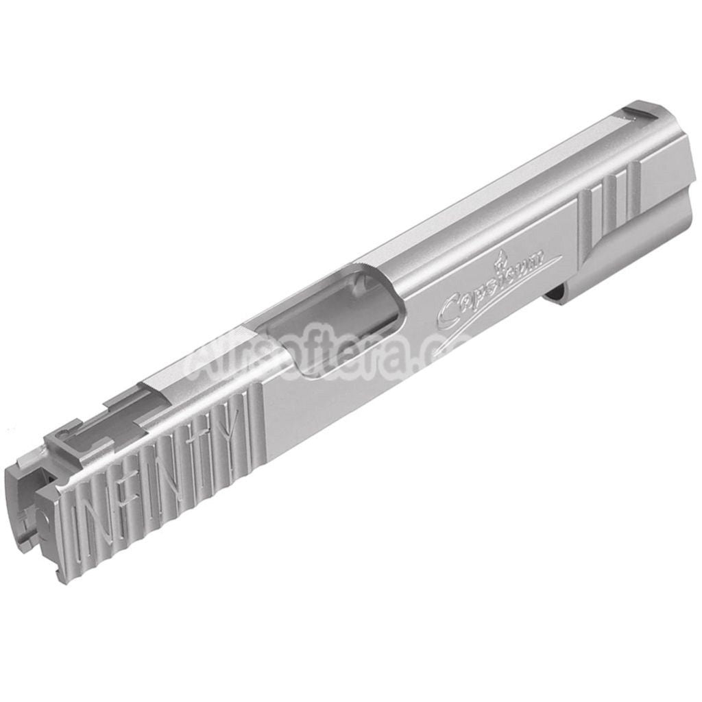 5KU CNC Aluminum Infinity Signature Slide For Tokyo Marui Hi Capa 5.1 Series GBB Pistols Airsoft Silver - AirsoftEra