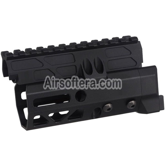 5KU 4.7 Inches MMS Style M-Lok Handguard Rail System For CYMA D-BOYS AKS-74U Series AEG Rifles Airsoft Black
