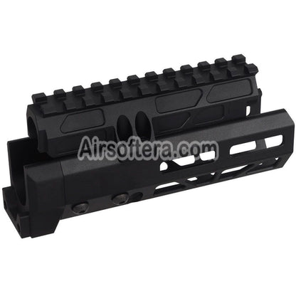 5KU 6.1 Inches MMS Style M-Lok Handguard Rail System For CYMA D-BOYS AKS-74U Series AEG Rifles Airsoft Black
