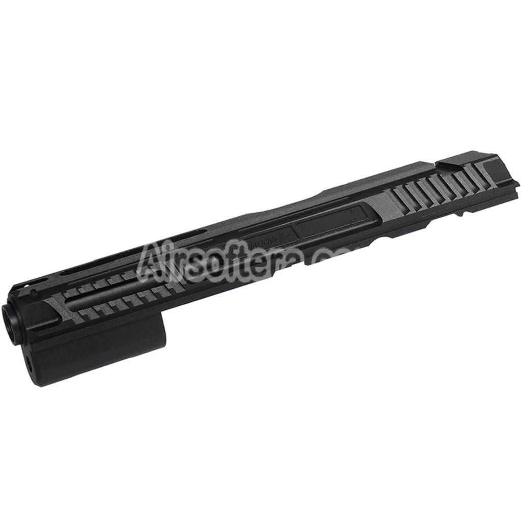5KU CNC Aluminum Milling Slide & Barrel Kit Set Type-2 For KJ Works ASG CZ Shadow 2 Series GBB Pistols Airsoft Black - AirsoftEra