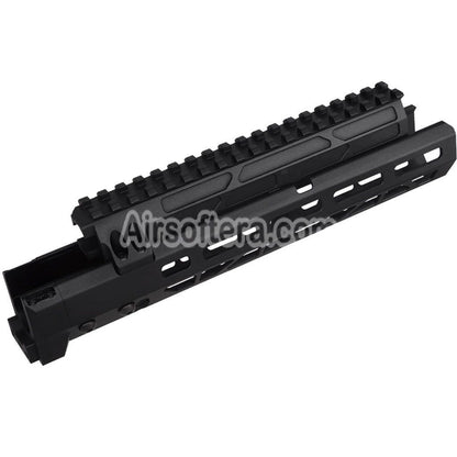 5KU 10.1 Inches MMS Style M-Lok Handguard Rail System For Tokyo Marui AKM Series GBB Rifles Airsoft Black