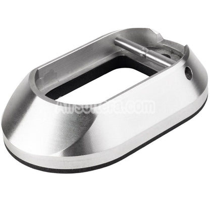 Revanchist Airsoft Stainless Steel Magwell XL For Tokyo Marui Hi-Capa Series GBB Pistols Polymer Grip Silver - AirsoftEra