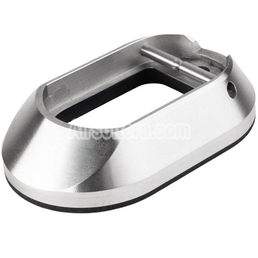 Revanchist Airsoft Stainless Steel Magwell XL For Tokyo Marui Hi-Capa Series GBB Pistols Polymer Grip Silver - AirsoftEra