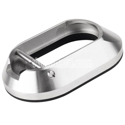 Revanchist Airsoft Stainless Steel Magwell XL For Tokyo Marui Hi-Capa Series GBB Pistols Polymer Grip Silver - AirsoftEra