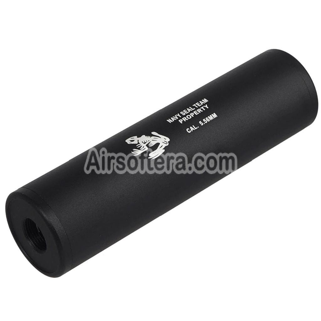 CYMA 128mm x 35mm Navy Seal Style Mock Suppressor Silencer Suitable For -14mm CCW Counter-Clockwise / +14mm CW Clockwise Thread