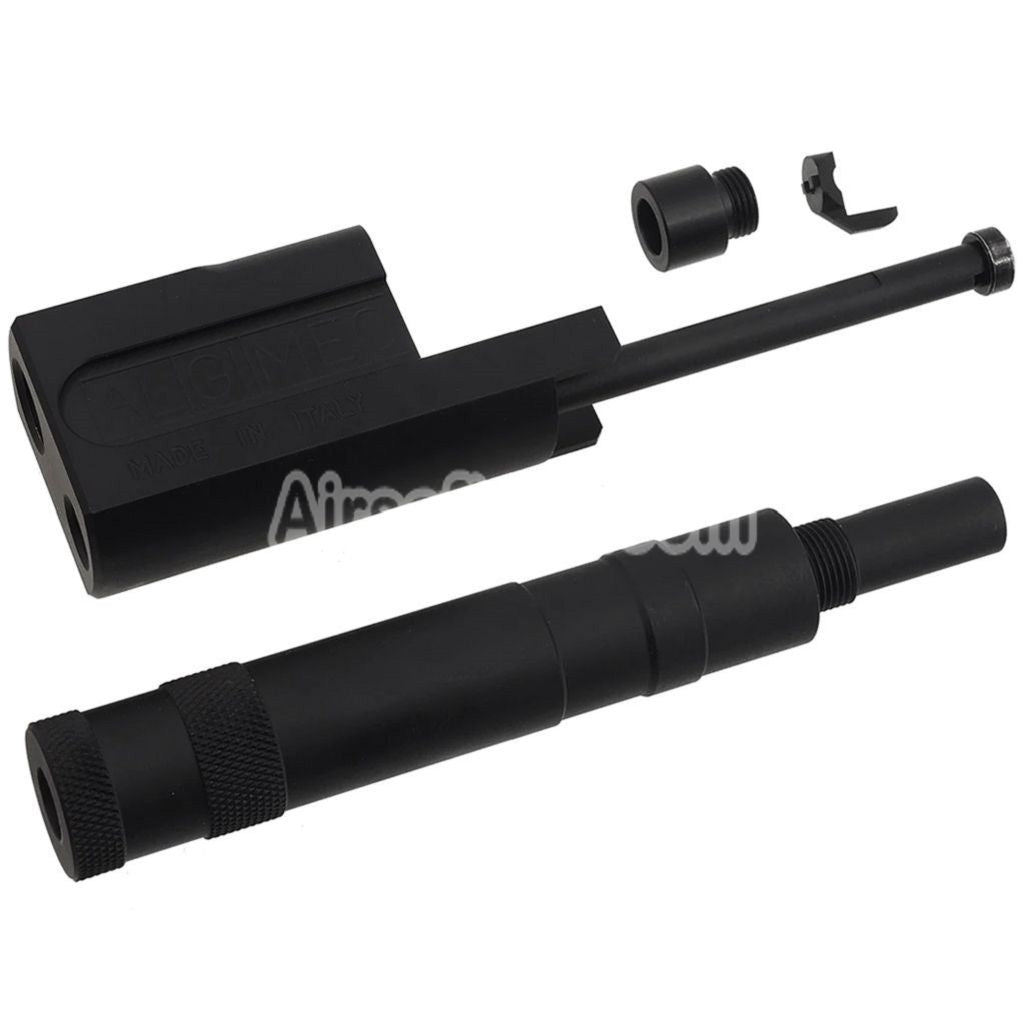 AirsoftEra ALGIMEC Style Compensator with Mock Suppressor Suitable For +11mm CW Thread Barrel KSC Tokyo Marui M9 GBB Pistol