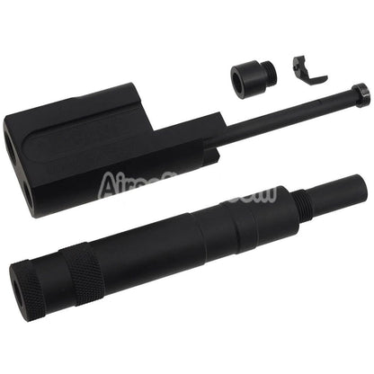 AirsoftEra ALGIMEC Style Compensator with Mock Suppressor Suitable For +11mm CW Thread Barrel KSC Tokyo Marui M9 GBB Pistol