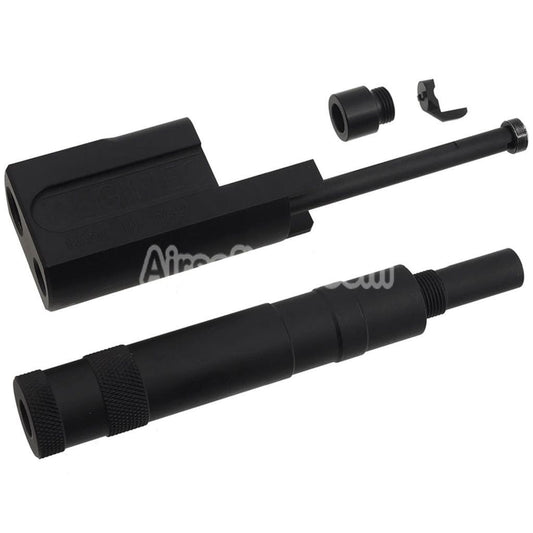 AirsoftEra ALGIMEC Style Compensator with Mock Suppressor Suitable For +11mm CW Thread Barrel KSC Tokyo Marui M9 GBB Pistol