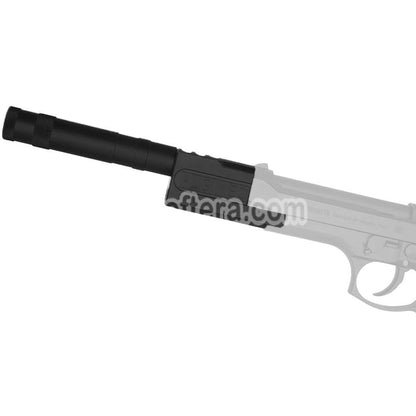 AirsoftEra ALGIMEC Style Compensator with Mock Suppressor Suitable For +11mm CW Thread Barrel KSC Tokyo Marui M9 GBB Pistol - AirsoftEra