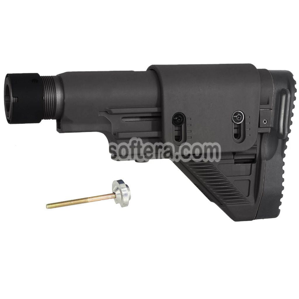 E&C DMR Style Retractable Stock with Tube Suitable For E&C HK417 G28 Series AEG Rifles Airsoft