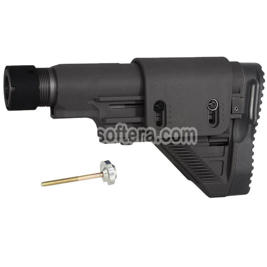 E&C DMR Style Retractable Stock with Tube Suitable For E&C HK417 G28 Series AEG Rifles Airsoft