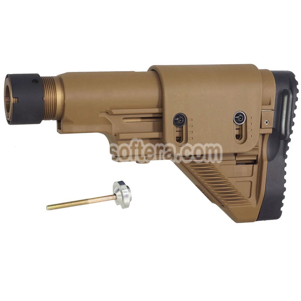 E&C DMR Style Retractable Stock with Tube Suitable For E&C HK417 G28 Series AEG Rifles Airsoft