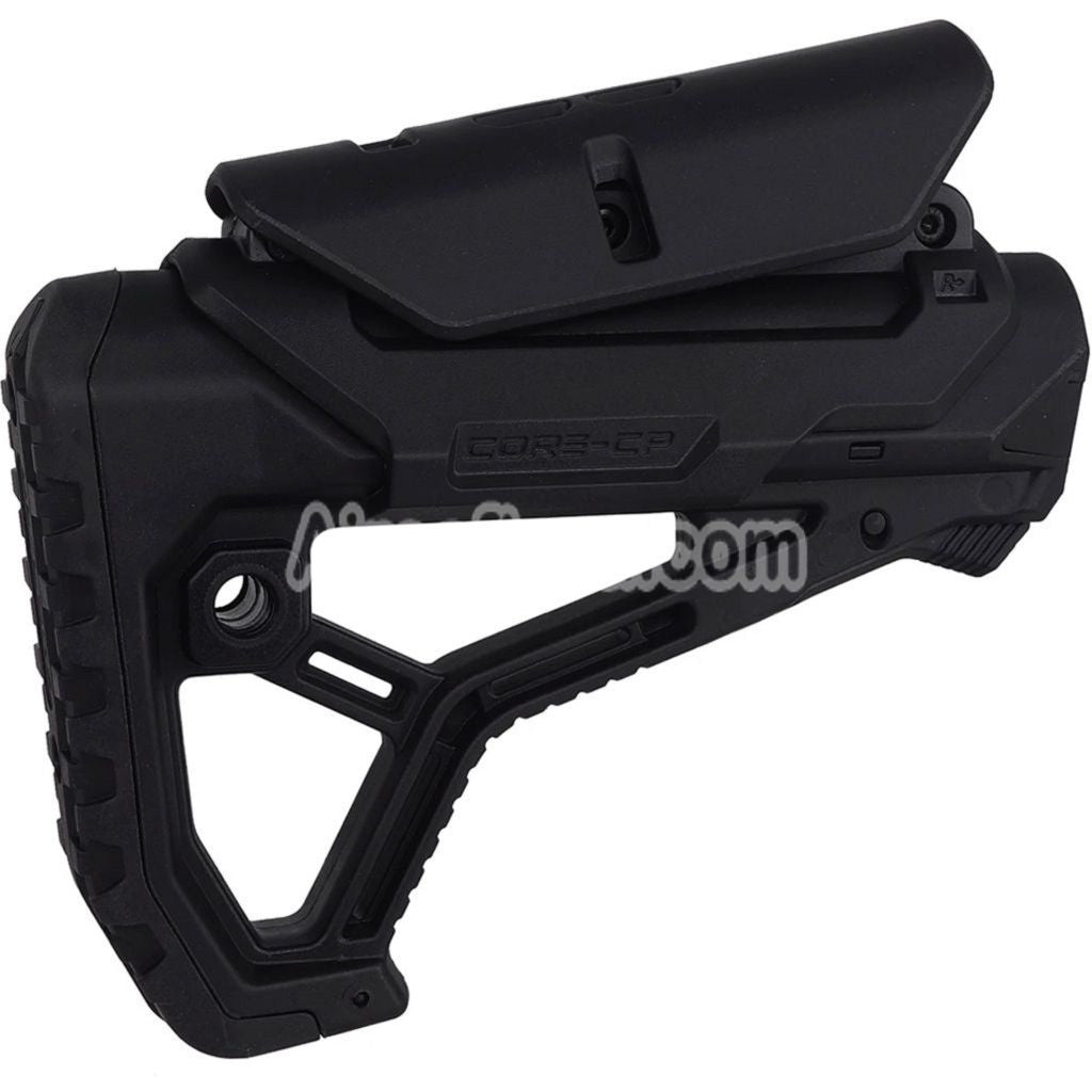 E&C GL-CORE CP Style Retractable Stock Suitable For AR M4 M16 Series AEG Rifles Airsoft Black