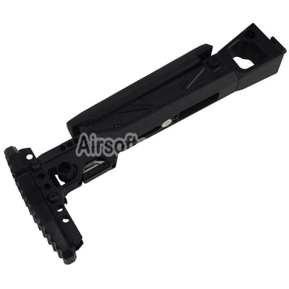 5KU KPYK Telescopic Folding Stock with Cheek Riser for GHK AKM V3 Series GBB Rifles Black - AirsoftEra