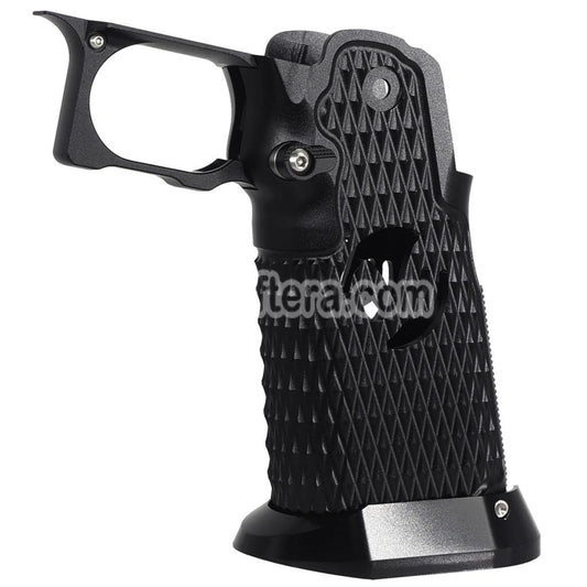 5KU CNC Aluminum Grip Type-9 For Tokyo Marui Hi-Capa 5.1 4.3 Series GBB Pistols Airsoft Black - AirsoftEra