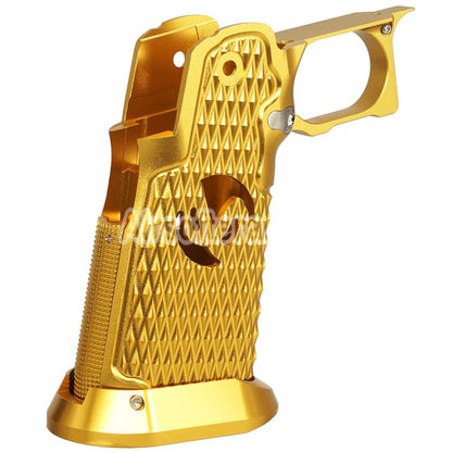 5KU CNC Aluminum Grip Type-9 For Tokyo Marui Hi-Capa 5.1 4.3 Series GBB Pistols Airsoft Gold - AirsoftEra