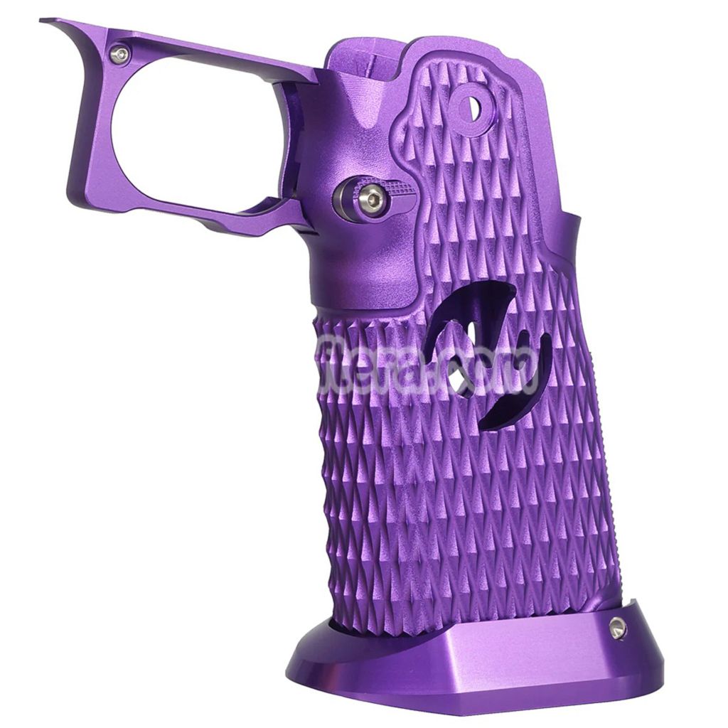 5KU CNC Aluminum Grip Type-9 For Tokyo Marui Hi-Capa 5.1 4.3 Series GBB Pistols Airsoft Purple - AirsoftEra