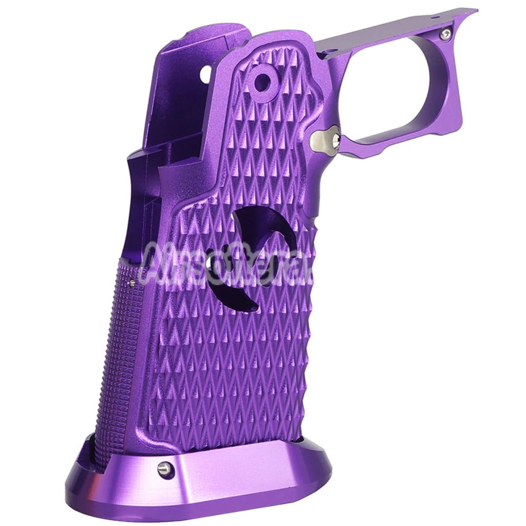 5KU CNC Aluminum Grip Type-9 For Tokyo Marui Hi-Capa 5.1 4.3 Series GBB Pistols Airsoft Purple - AirsoftEra