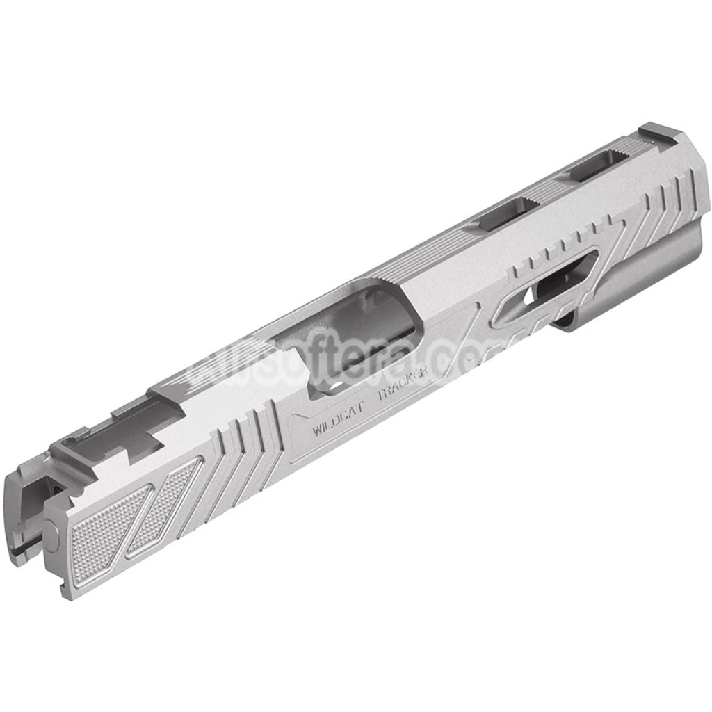 5KU CNC Aluminum Limcat WildCat Slide For Tokyo Marui Hi Capa M1911 Series GBB Pistols Airsoft Silver - AirsoftEra